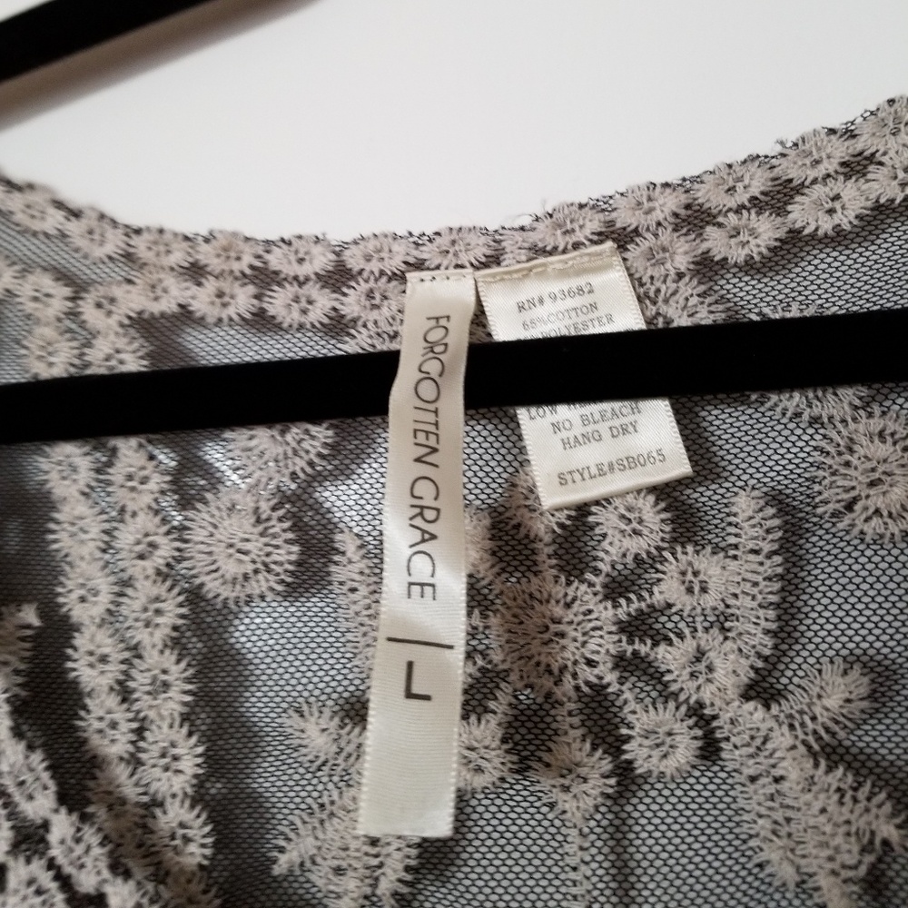 New, never with beautiful romantic lace top